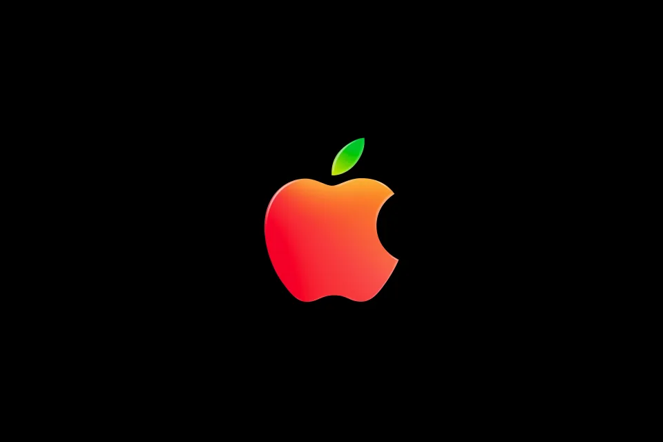 Apple logo Black background