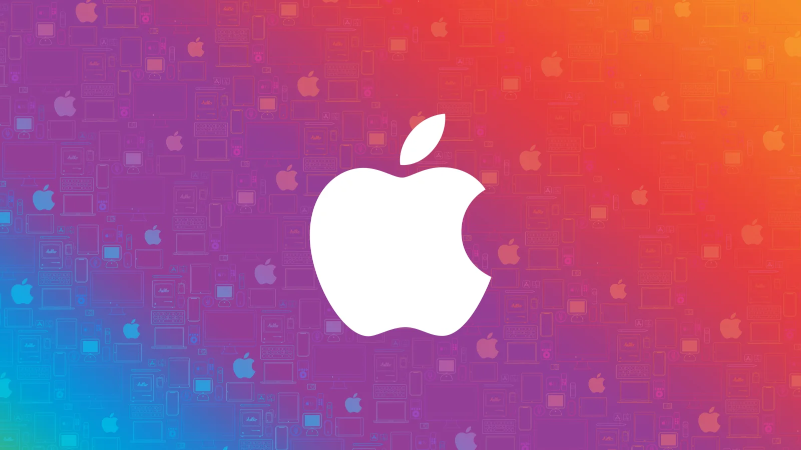 Apple logo Gradient background