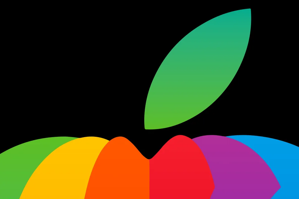 Apple logo Rainbow colors