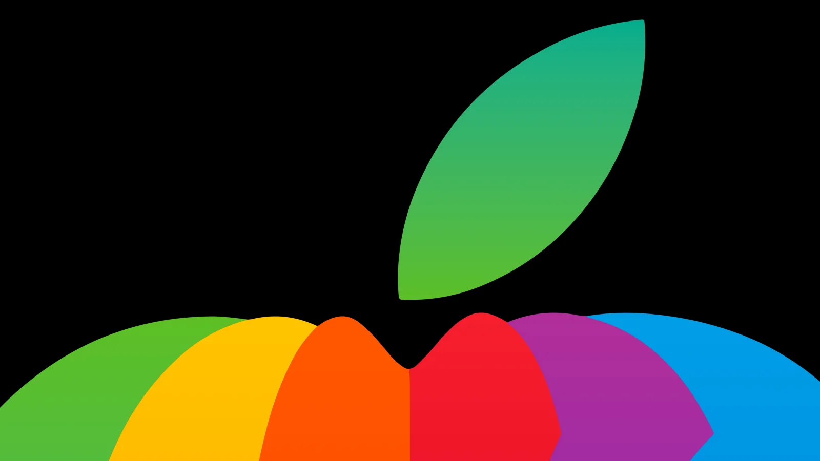 Apple logo Rainbow colors