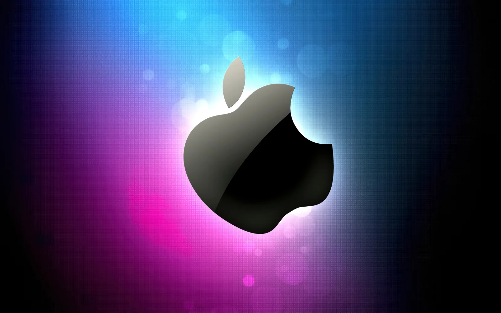 Glowing Apple logo