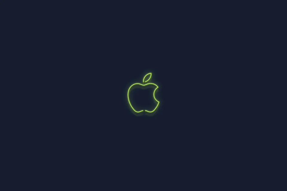 Green Apple logo Neon sign