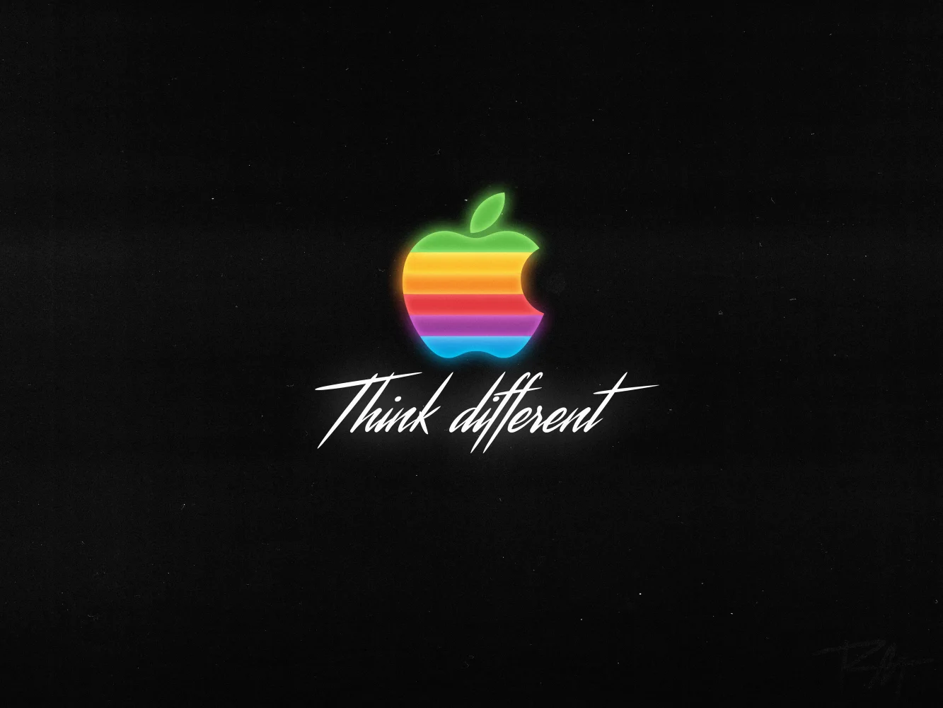 Think different Apple logo