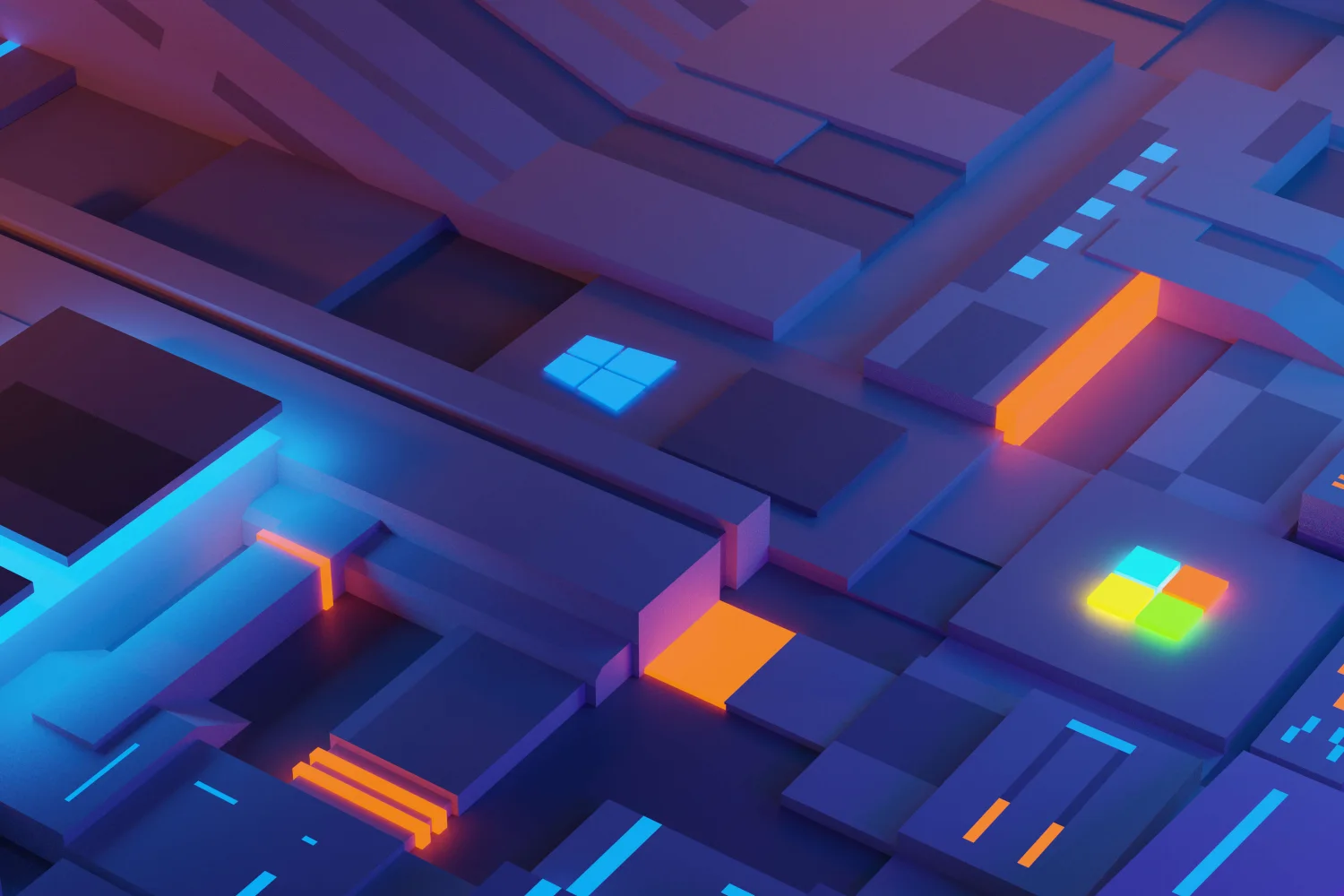 Windows logo Glowing