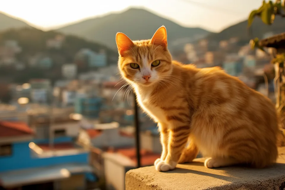 Katzen – Roter Kater im Sonnenlicht