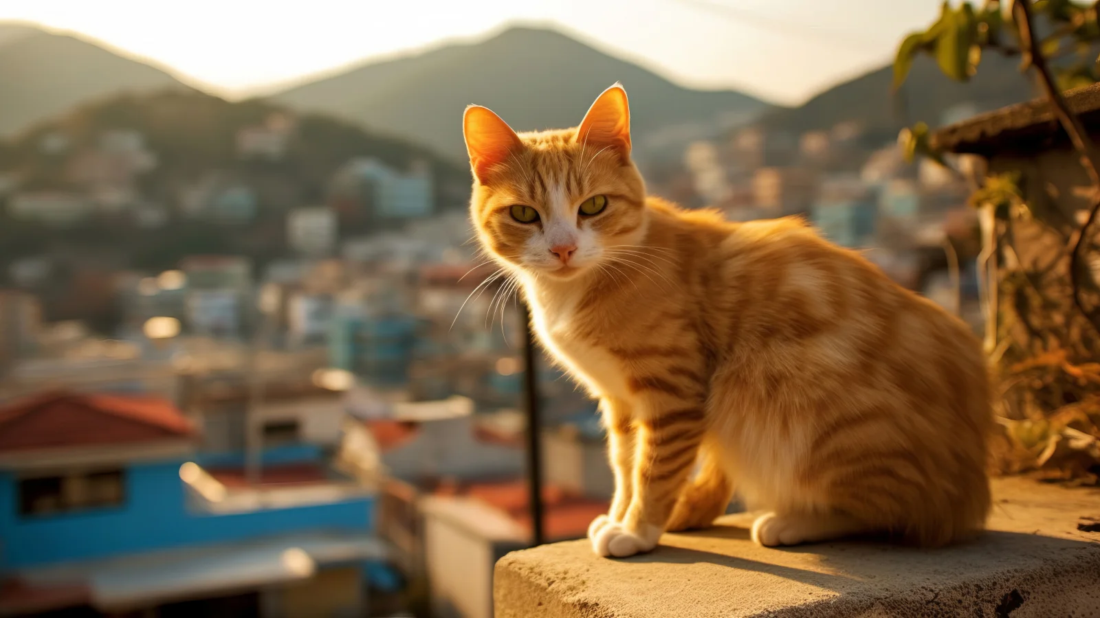 Katzen – Roter Kater im Sonnenlicht