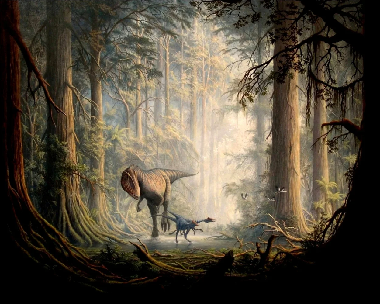 Dinosaurier im Wald
