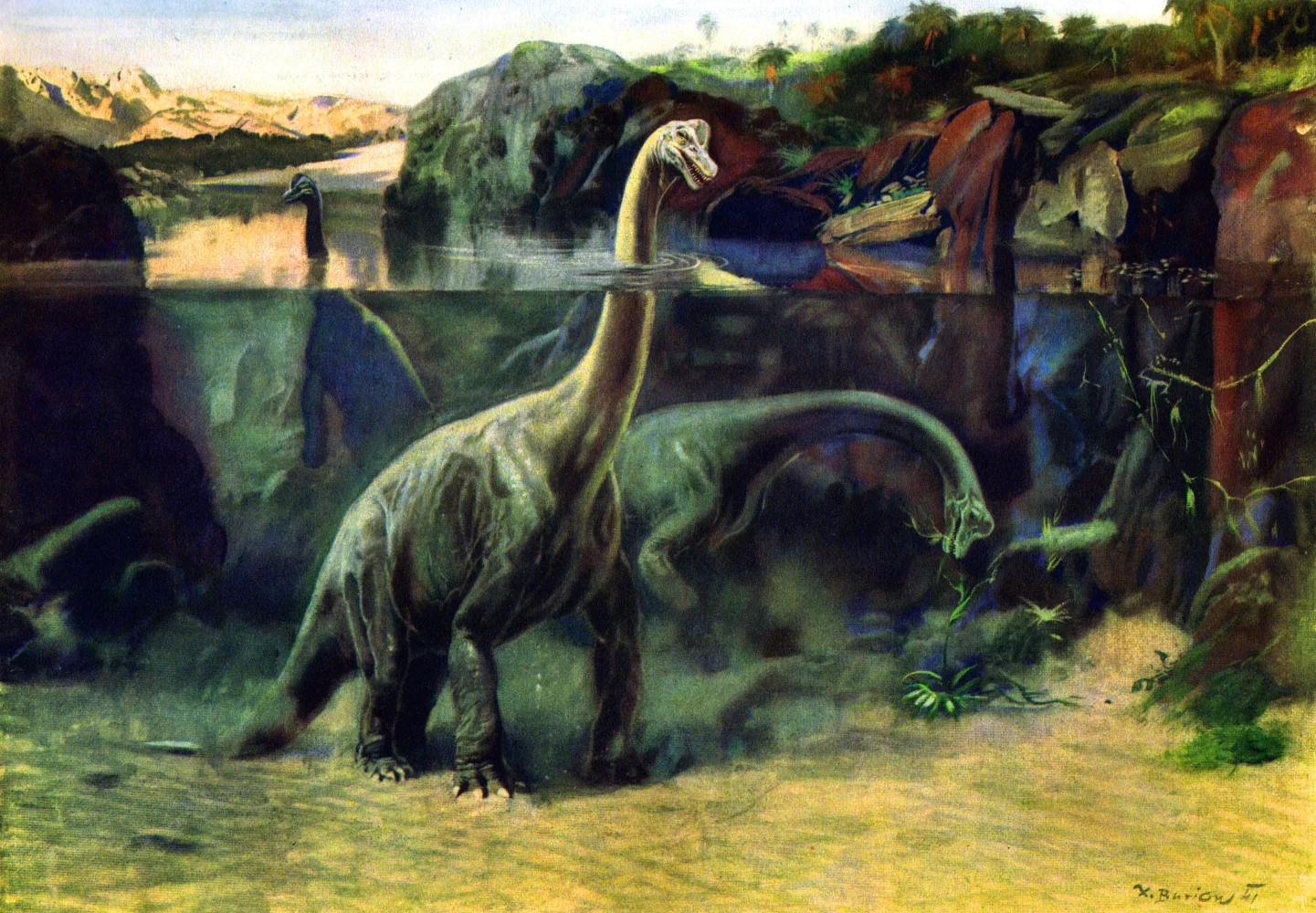 Dinosaurier im Wasser