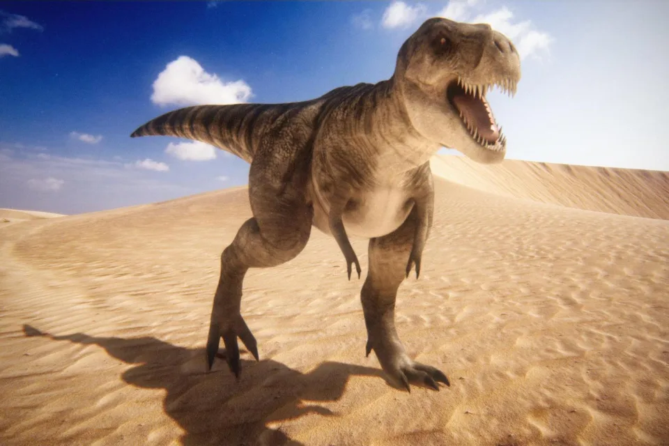 Dinosaurier in Wüste