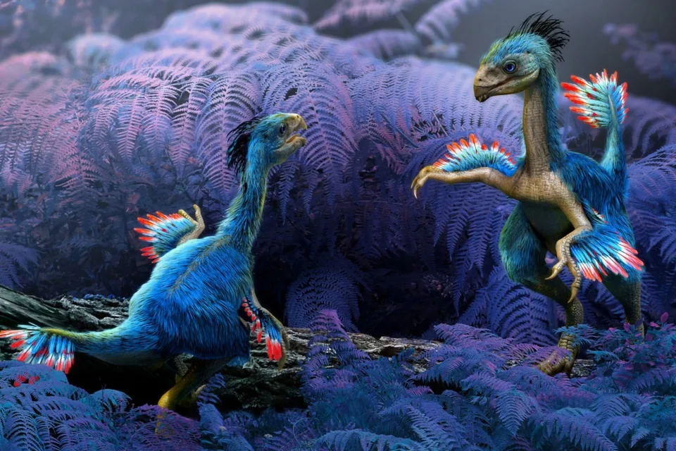 Regenbogenfarbene Dinosaurier