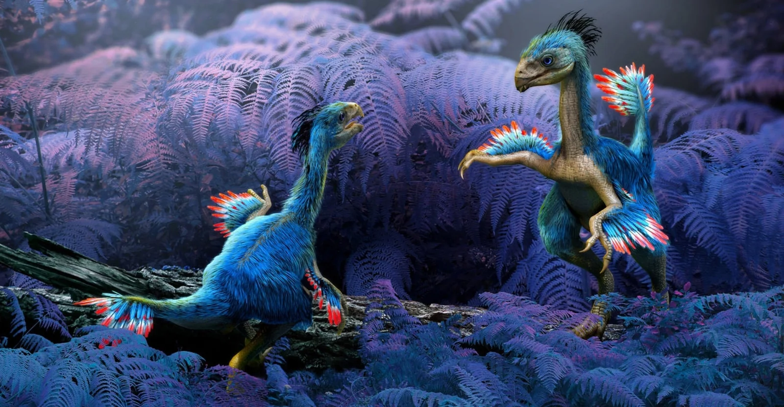 Regenbogenfarbene Dinosaurier