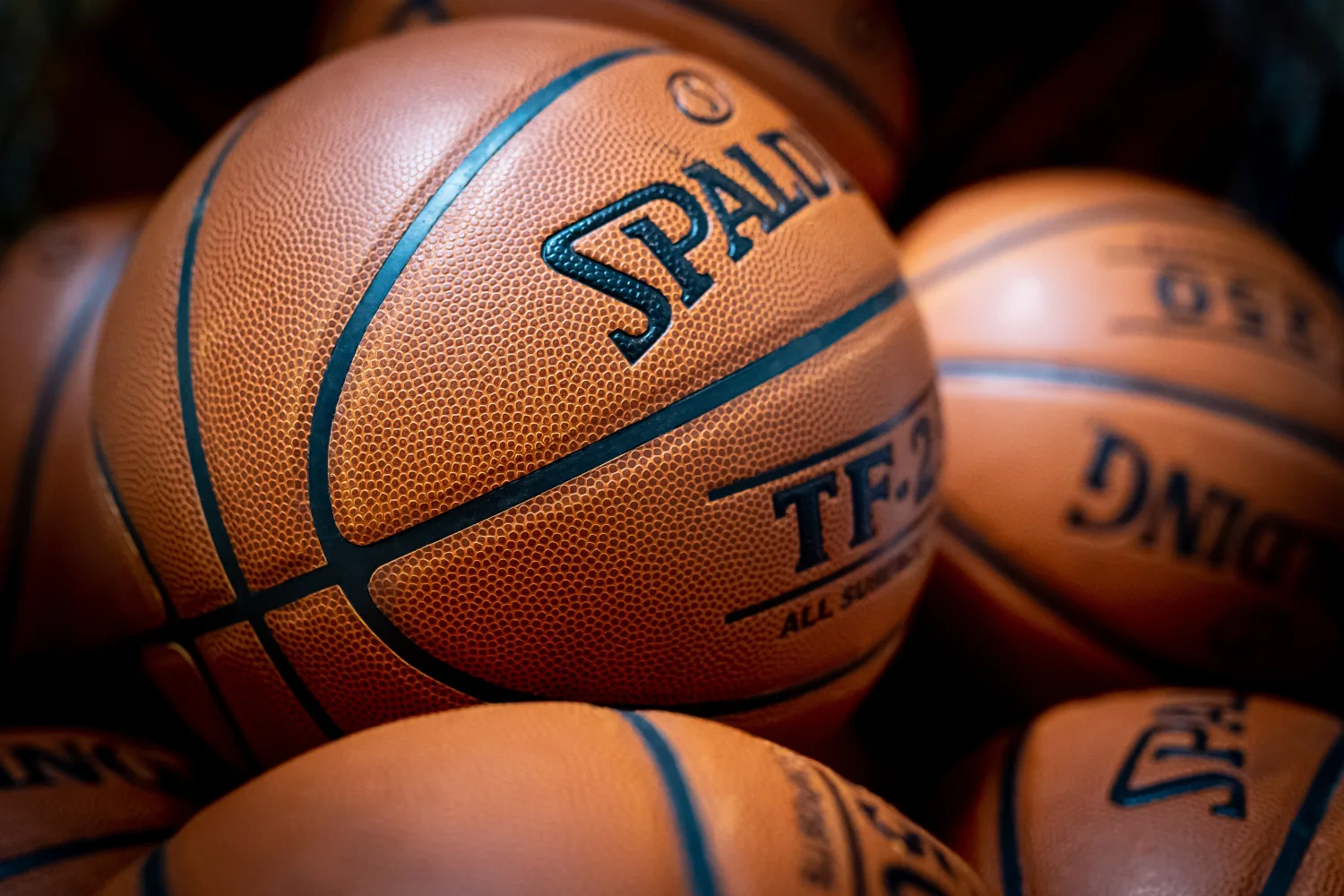Basketball – Braune Ball in Nahaufnahme