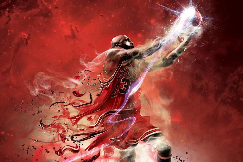 Wurf Ball Basketballspieler Michael Jordan NBA