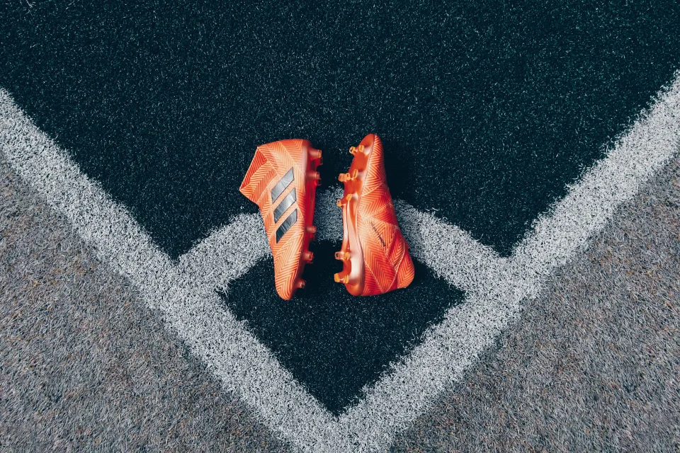 Fußball Fußballschuhe auf dem Feld