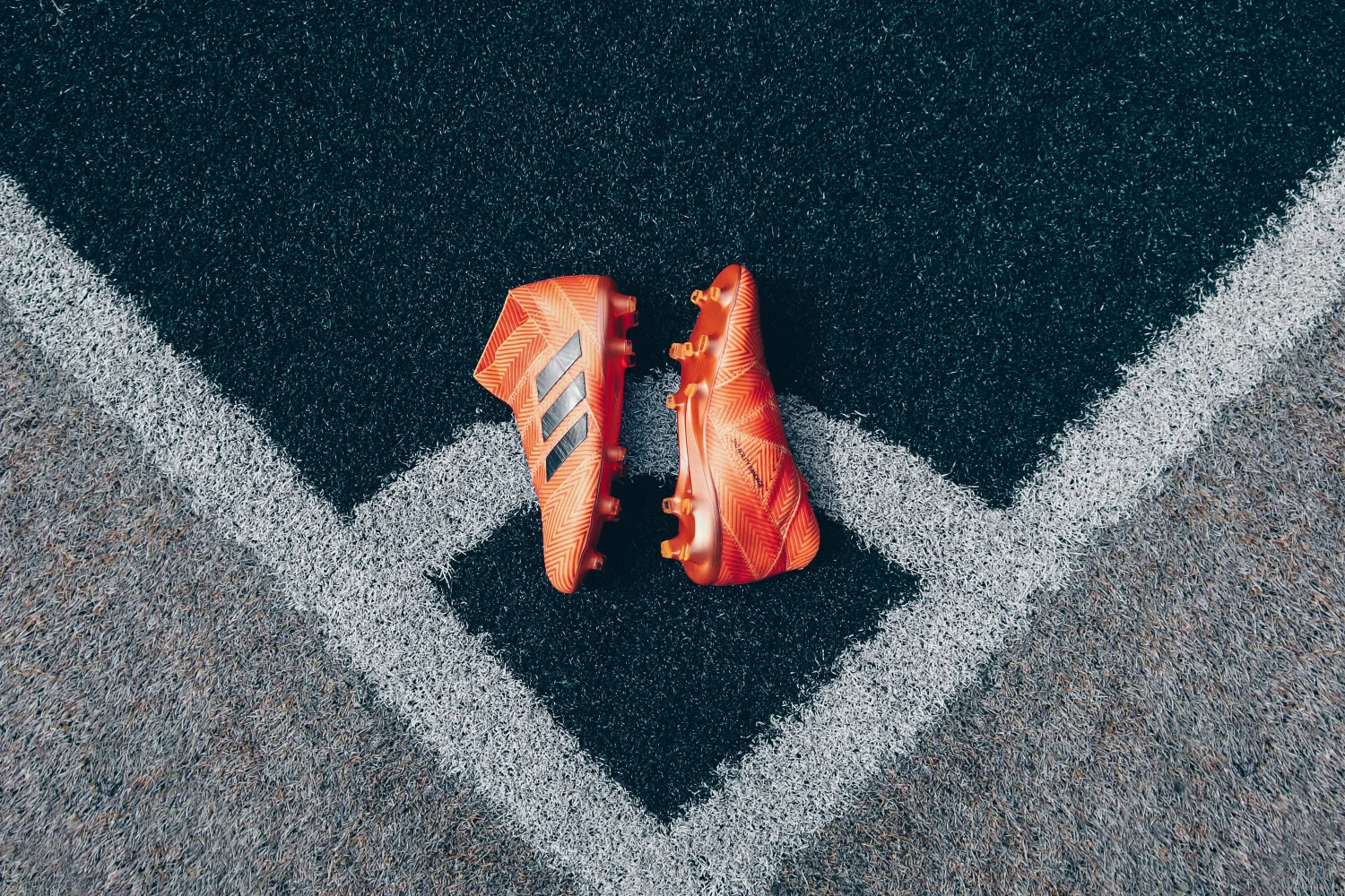 Fußball Fußballschuhe auf dem Feld