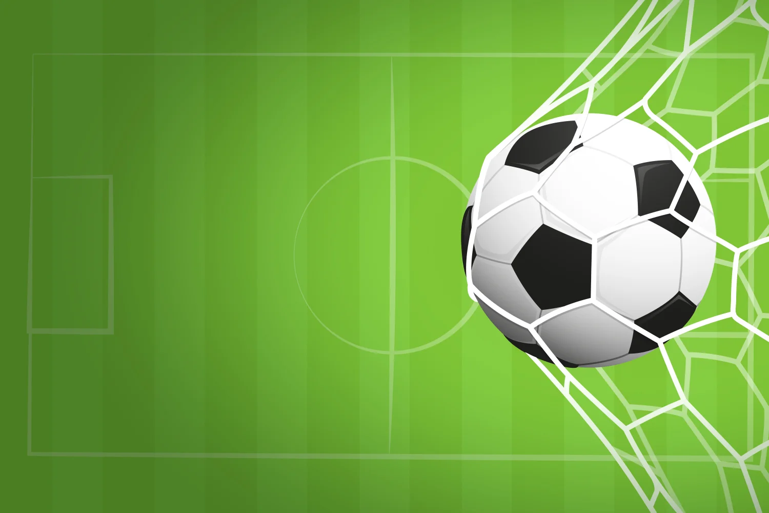 Fußball in vor dem Hintergrund Wiese