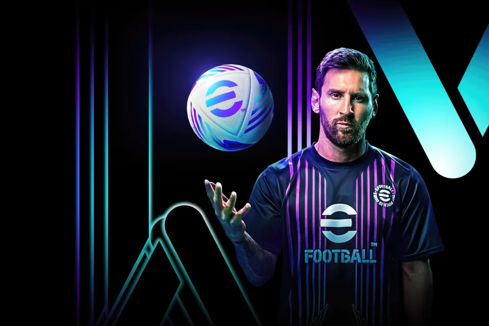 Fußballspieler Lionel Messi mit einem Ball in den Händen