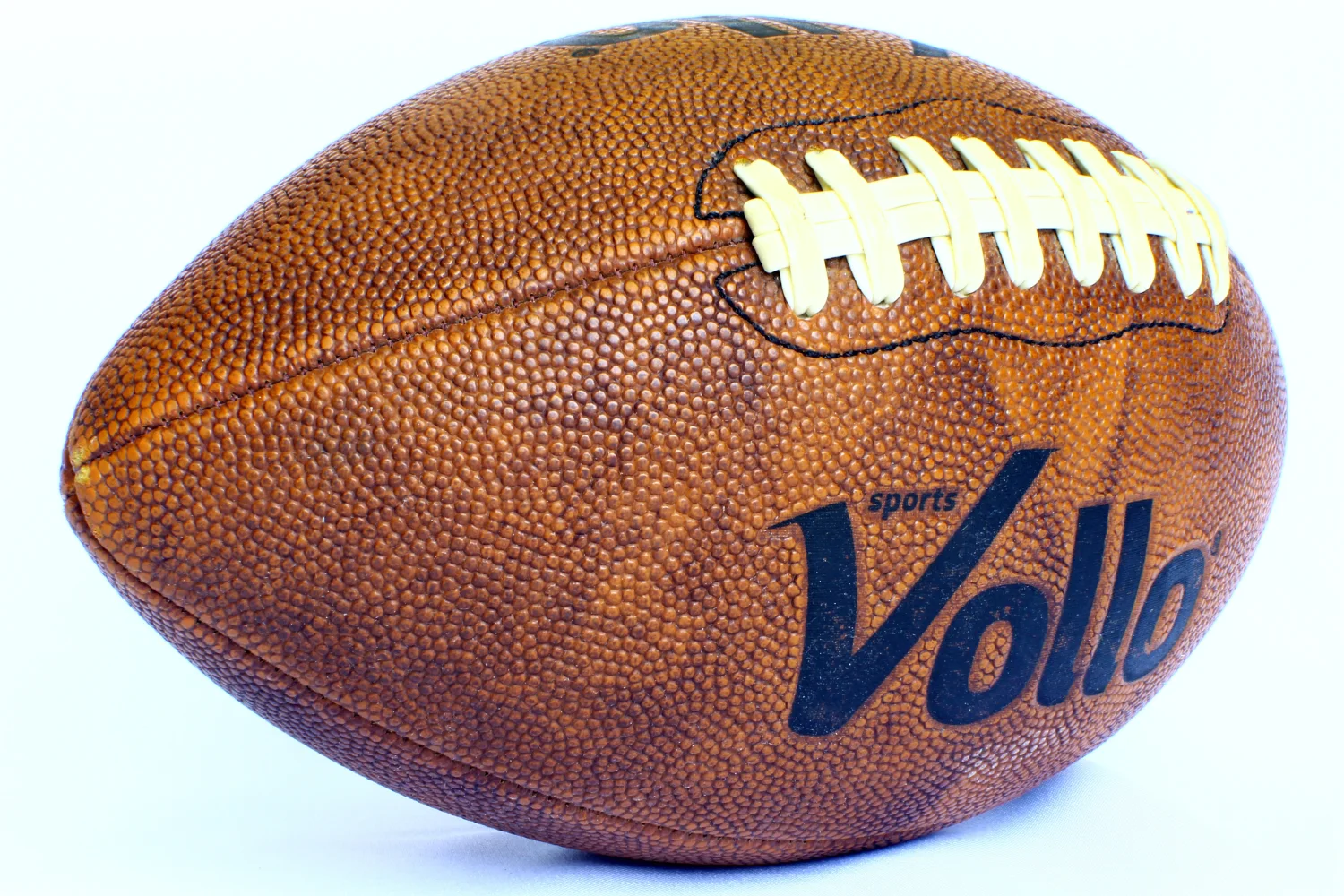 Leder Ball für Spiel in amerikanischer Fußball in Nahaufnahme