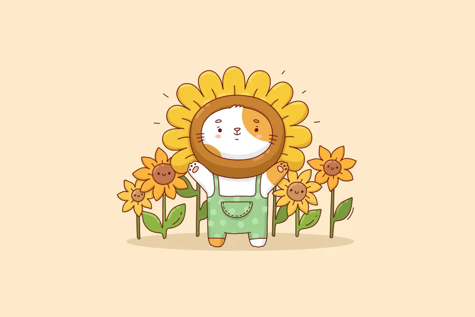Kawaii sunflowers