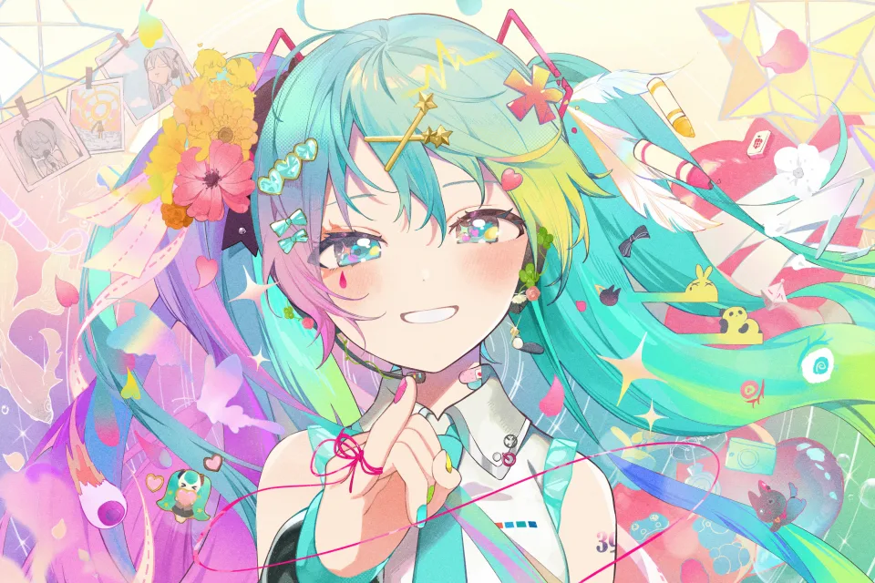 Hatsune Miku bunte Kunst