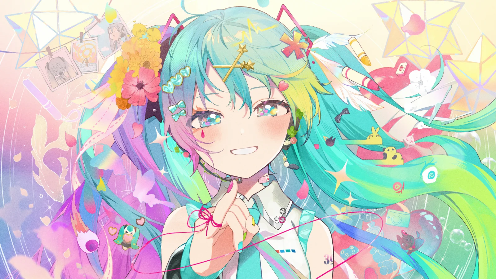 Hatsune Miku bunte Kunst