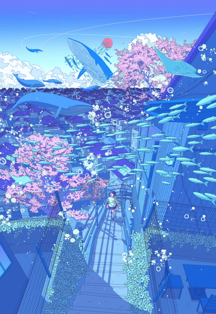 Surreal Underwater city