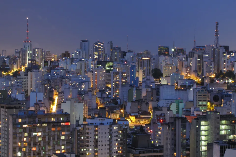 Nächtliche Lichter Rio de Janeiro