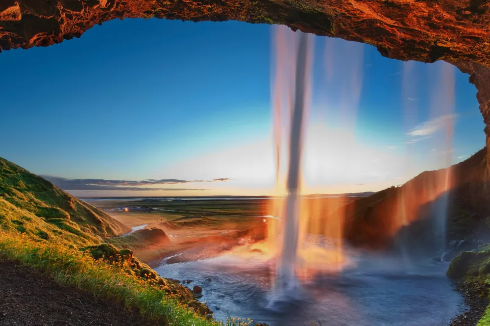 Schöner Wasserfall in Island