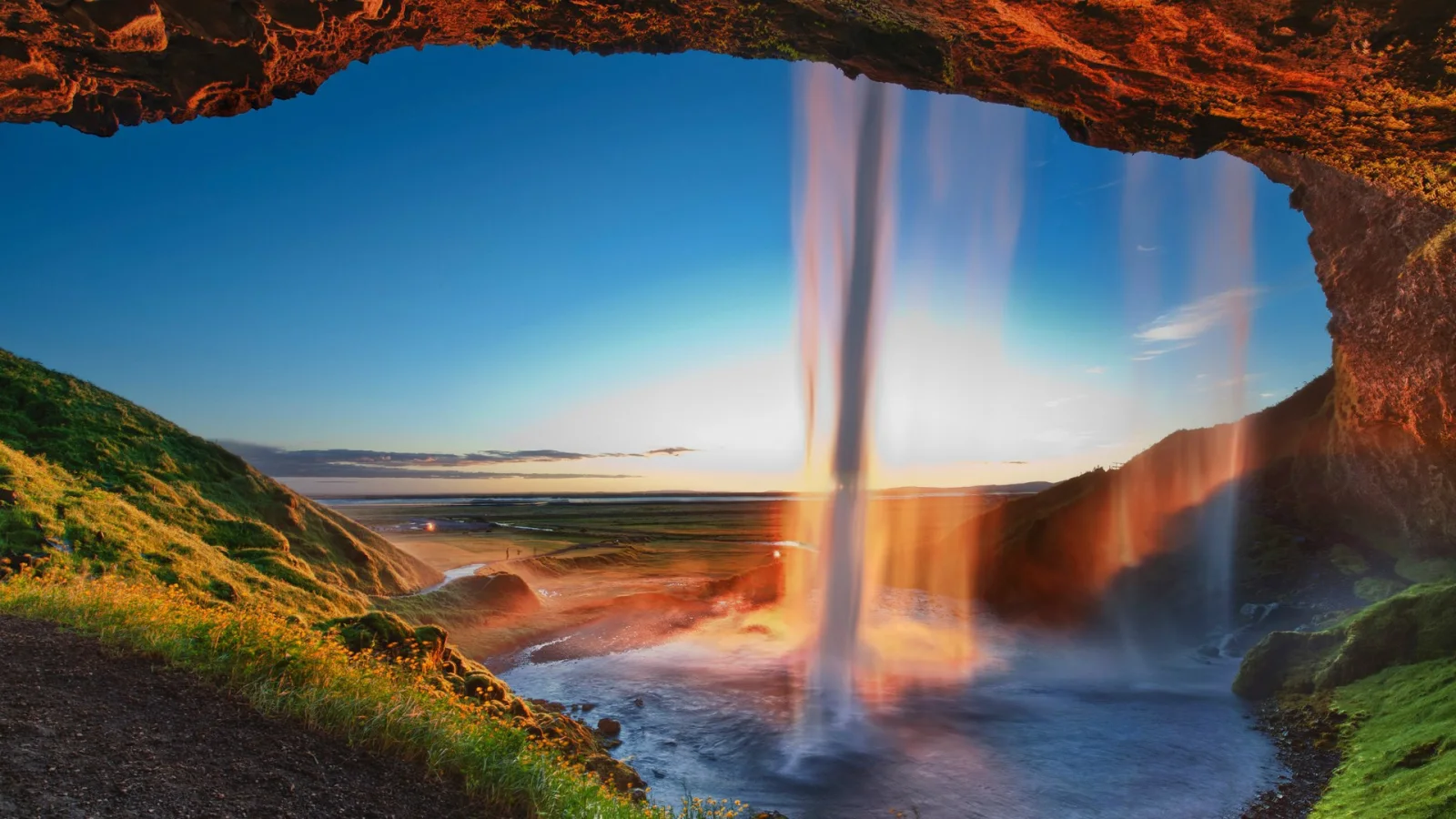 Schöner Wasserfall in Island