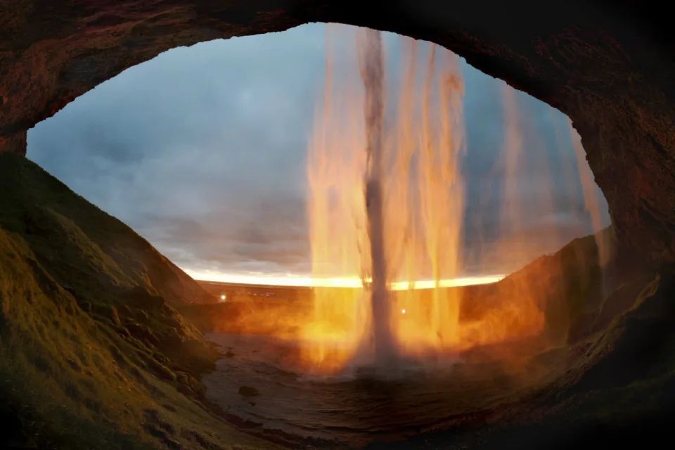 Wasserfall Seljalandsfoss. Island