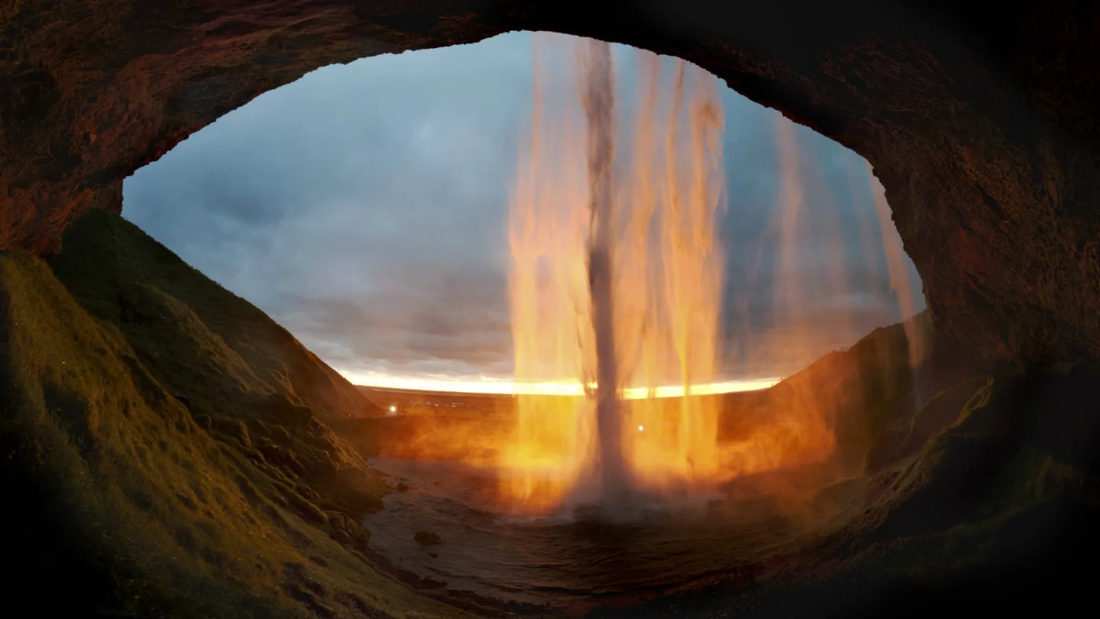 Wasserfall Seljalandsfoss. Island