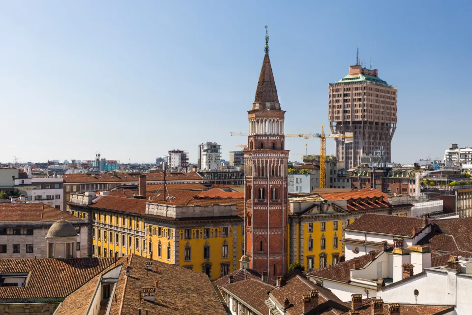 Alte Häuser in der Stadt Mailand, Italien