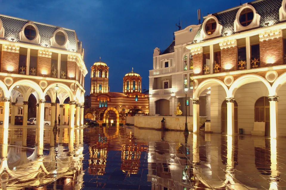 Platz del am Abend, Rom. Italien