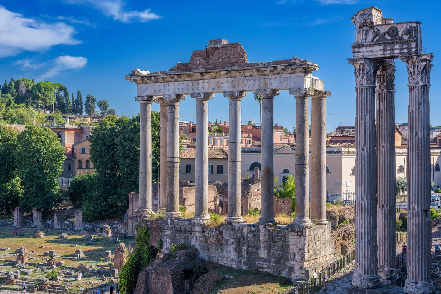 Ruinen historischen Gebäude, Rom. Italien