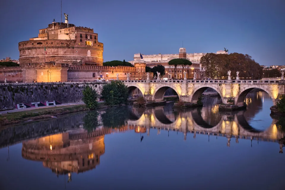 Schloss heiligen Engels am Fluss, Rom. Italien