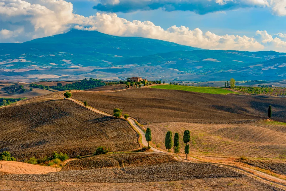 Schöner Blick auf Wiese, Italien