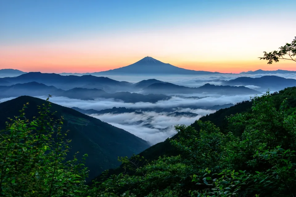 Berg Fuji im Nebel, Japan