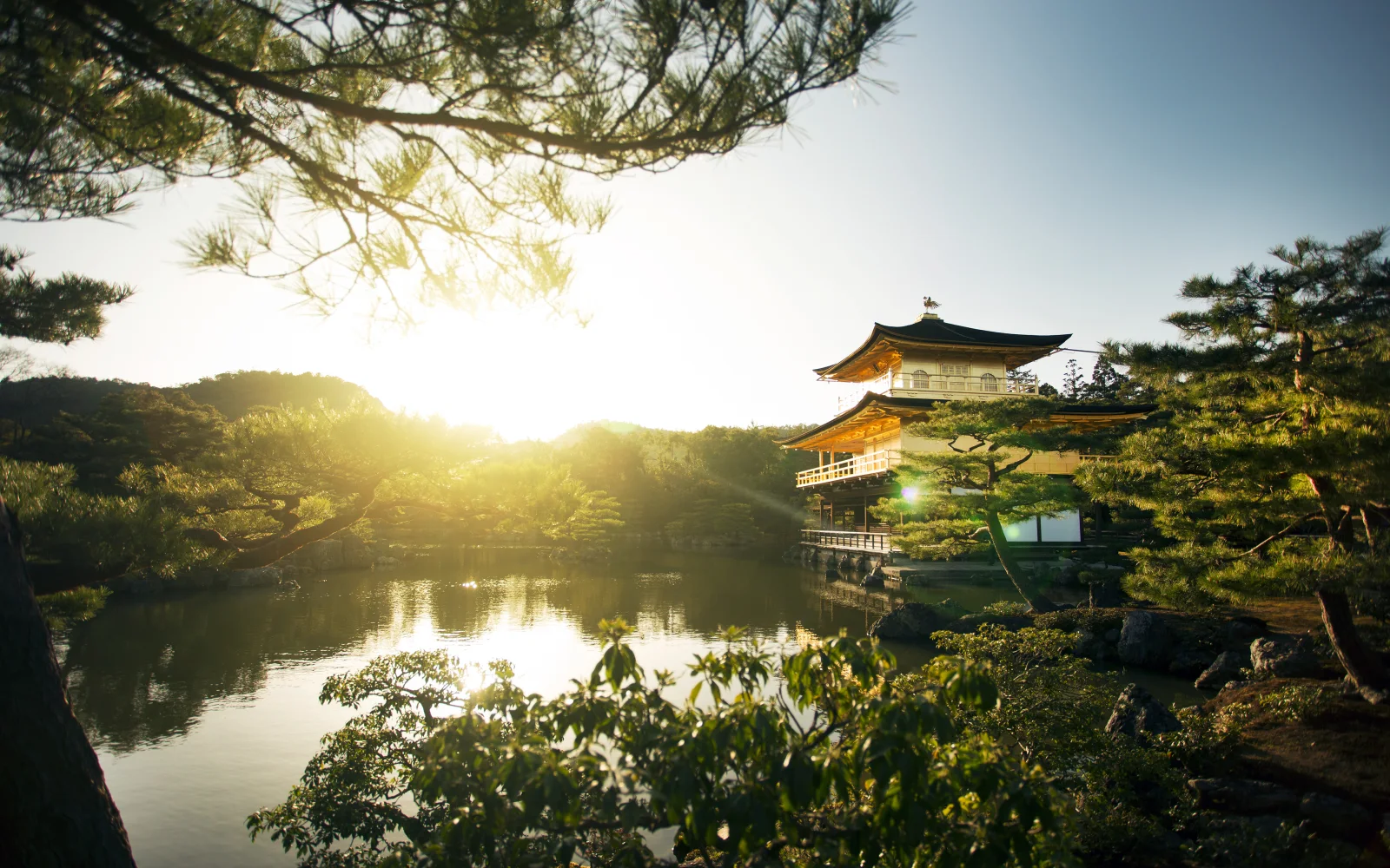 Dämmerung in der Stadt Kyoto, Japan