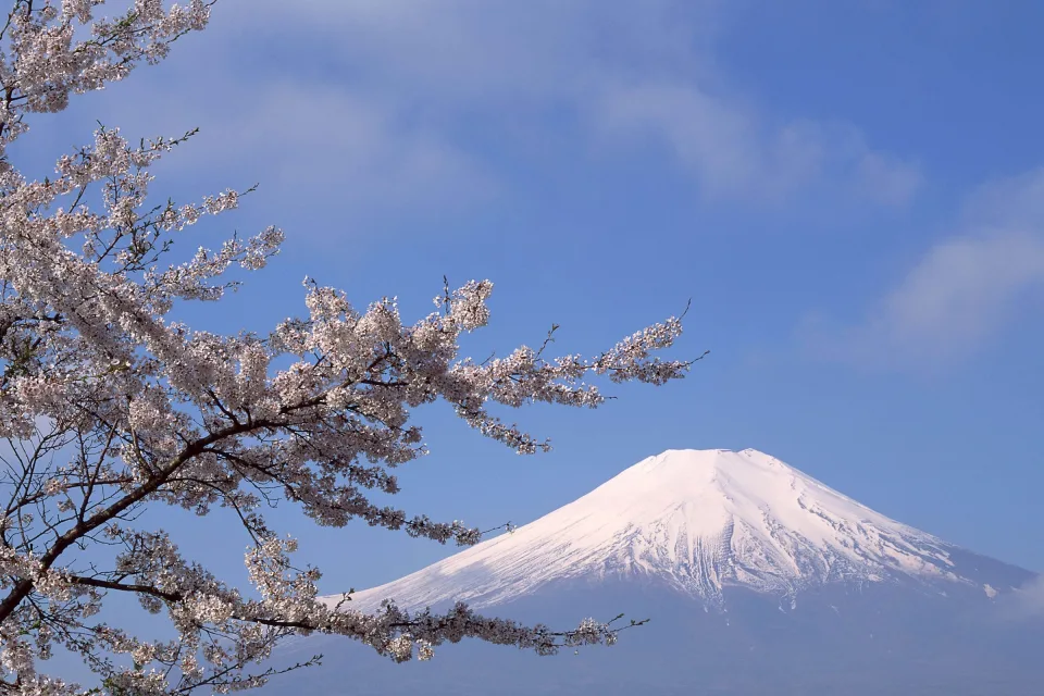 Weiße Gipfel Berge Fuji
