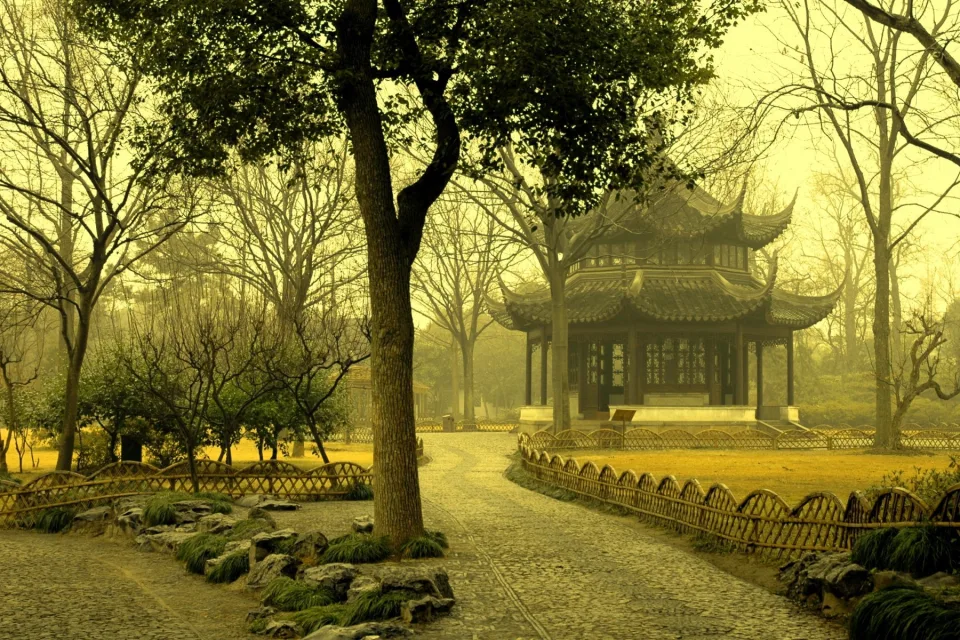 China Pavillon im Park