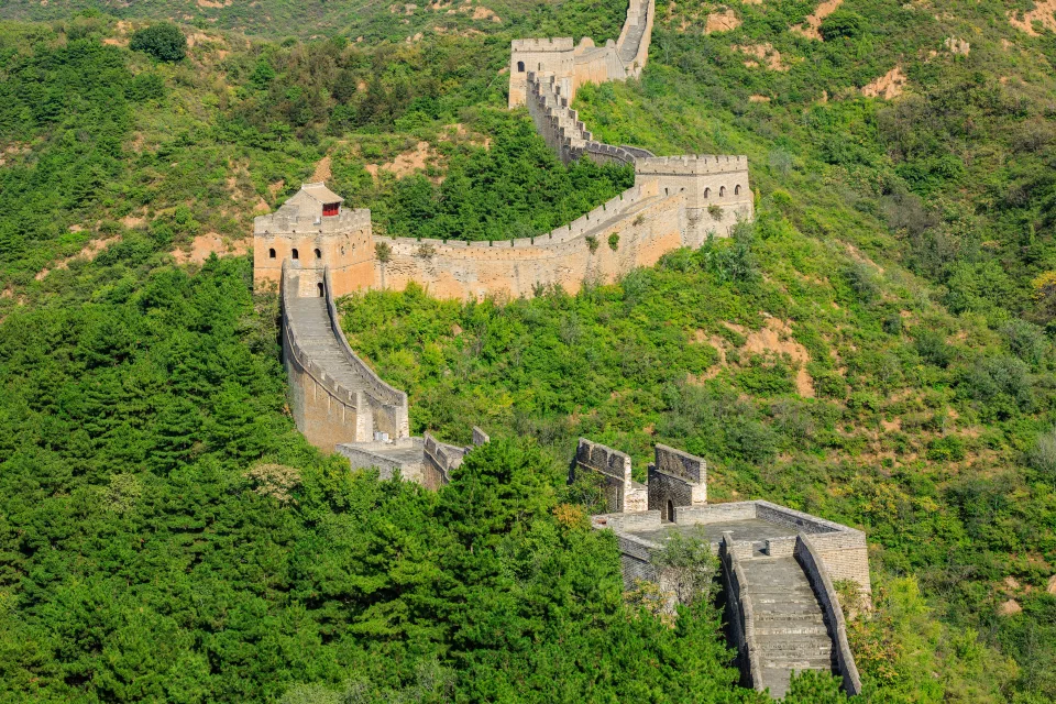 Große Chinesische Mauer in grünen