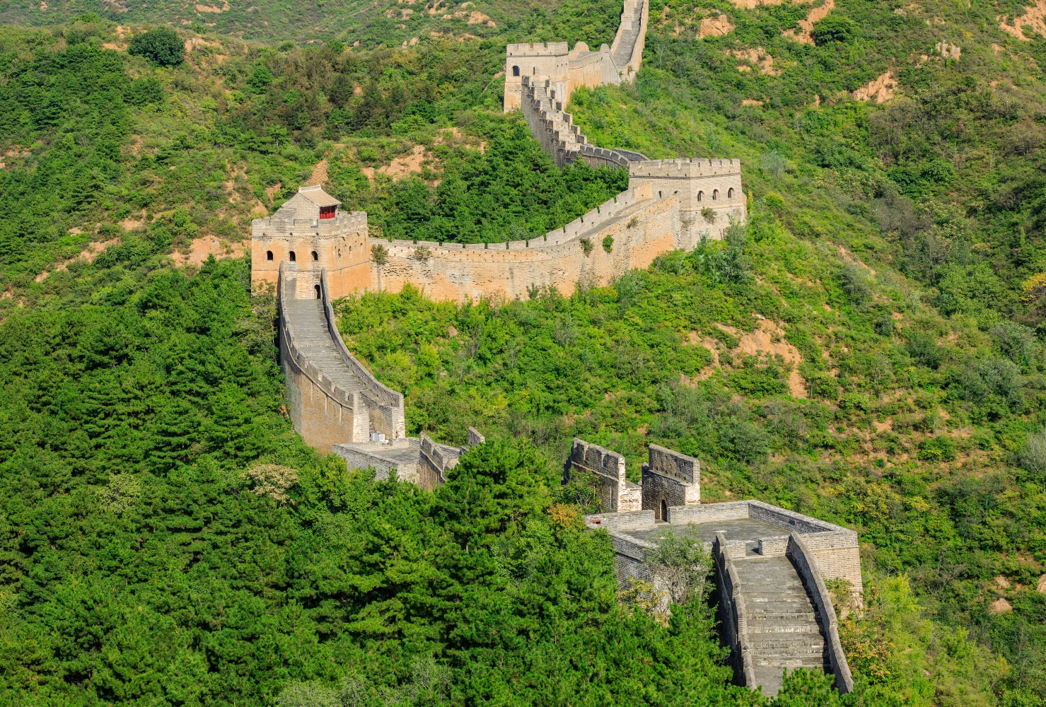Große Chinesische Mauer in grünen