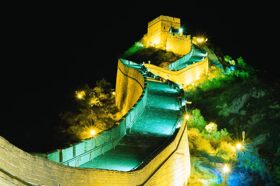 Große Mauer bei Nacht