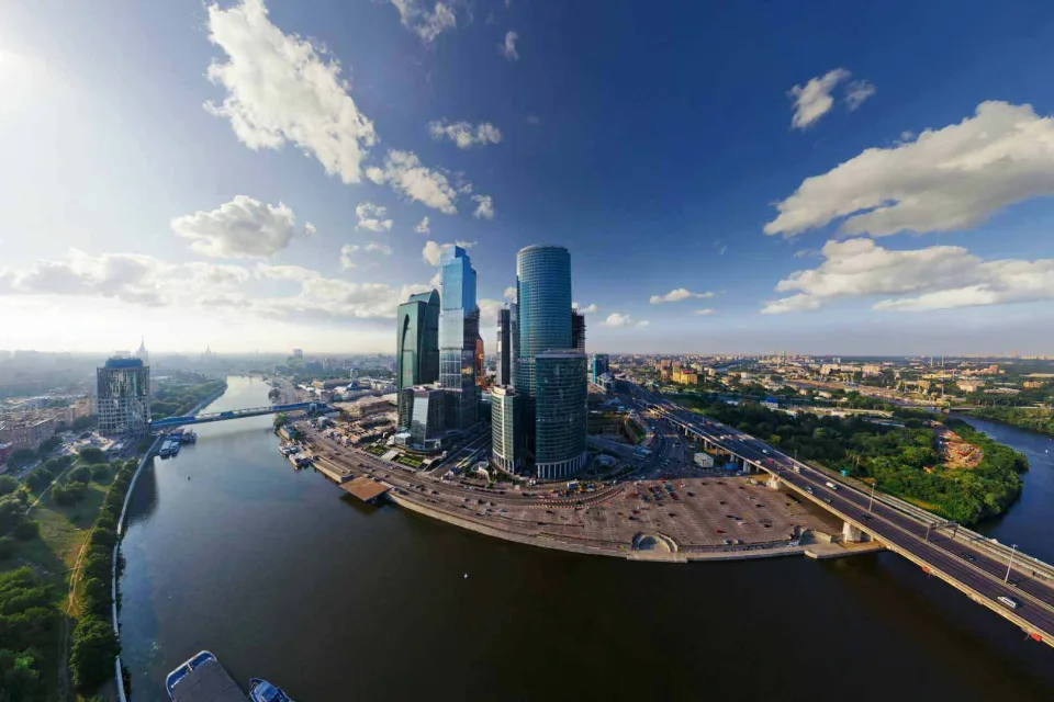 Beeindruckender Blick auf Moskau