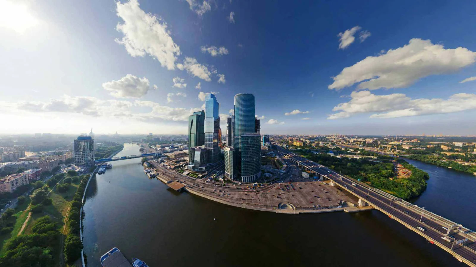 Beeindruckender Blick auf Moskau
