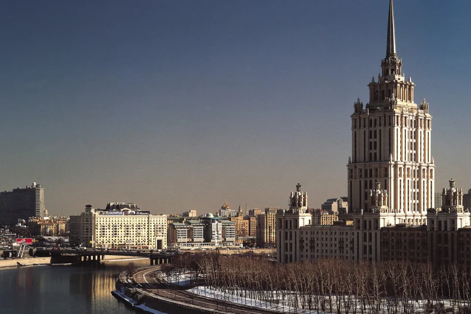 Botschaft Großbritannien in Moskau im Winter