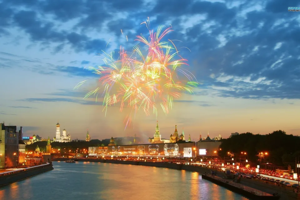 Feuerwerk in Moskau