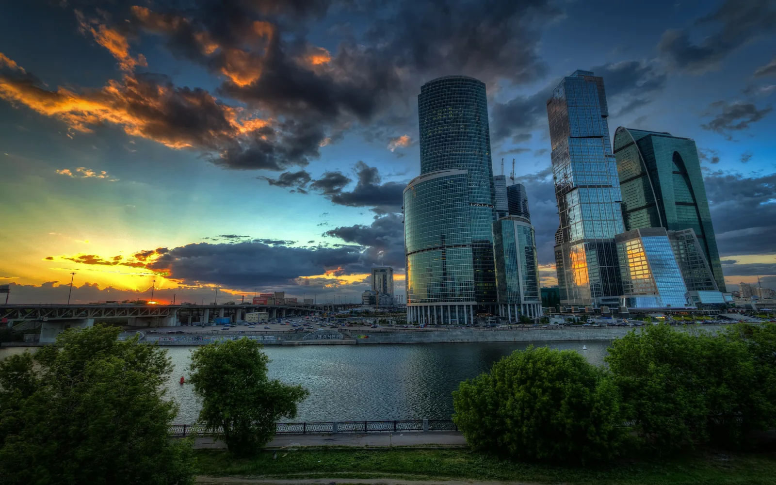Moskau unter den Wolken