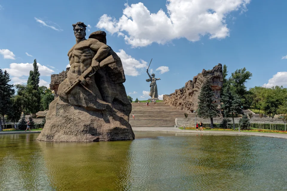 Monument im Park auf Mamajew Hügel, Russland