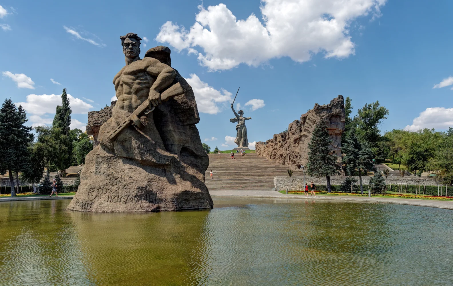 Monument im Park auf Mamajew Hügel, Russland